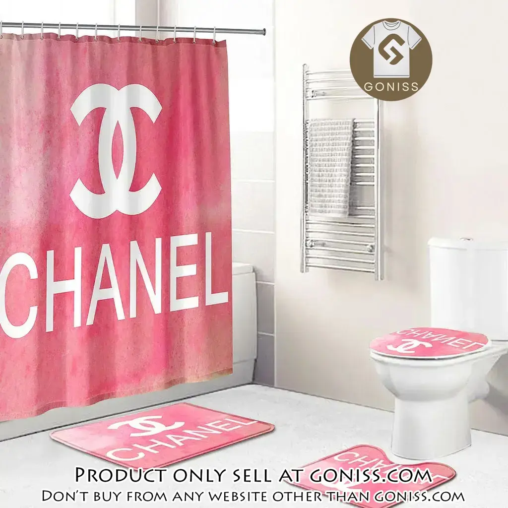 Chanel white logo pinky fashion limited luxury brand bathroom set home decor gn5257861